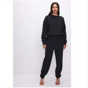 Good American The Brushed Fleece Oversized Soft Cotton Sweatpant Size 7 US 4XL